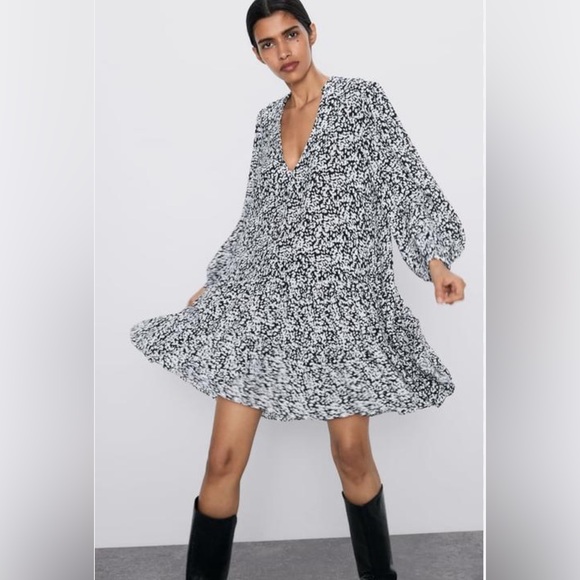Zara Flowy Mini Dress - US M - Picture 2 of 8